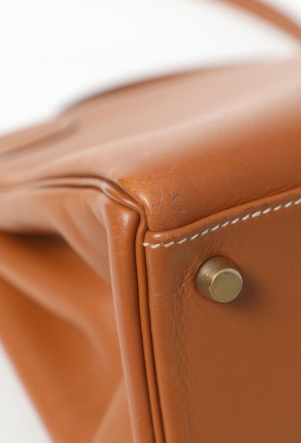 Hermès Rare Vintage Gold Chamonix Kelly Retourné 32 - 12