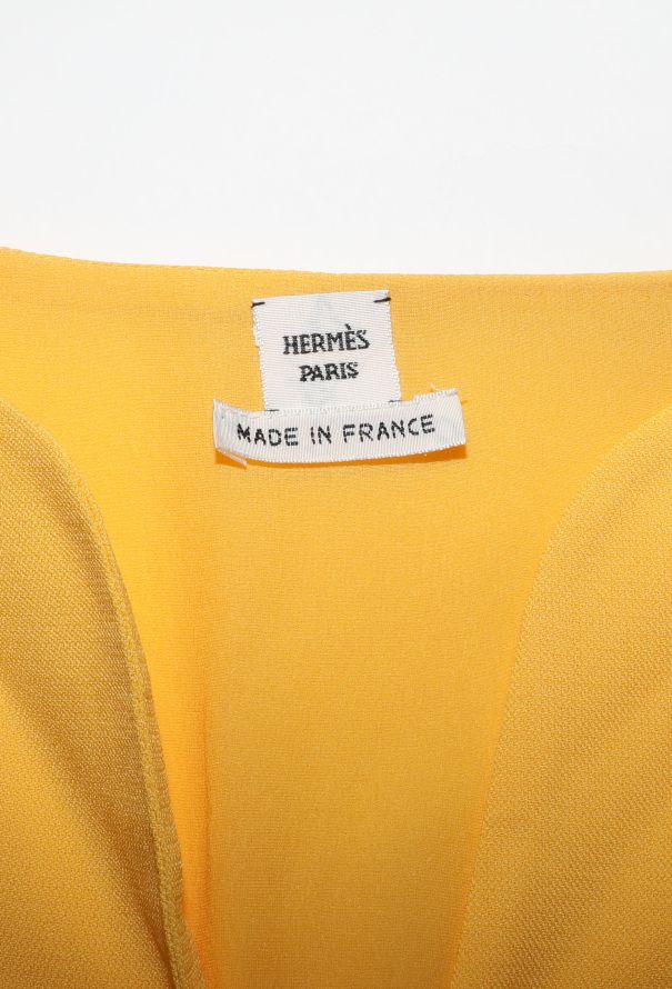 Hermès V-Neck Crêpe Kaftan - 5
