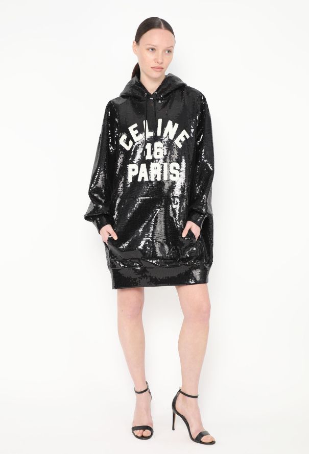 Céline 2022 Iridescent Sequin Varsity Hoodie - 3