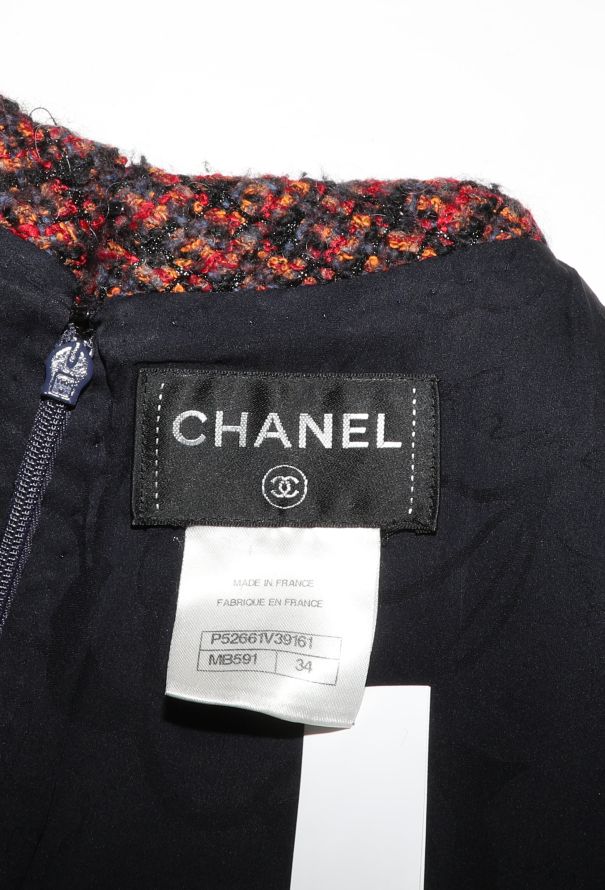 Chanel F/W 2015 Pleated Tweed Dress - 6