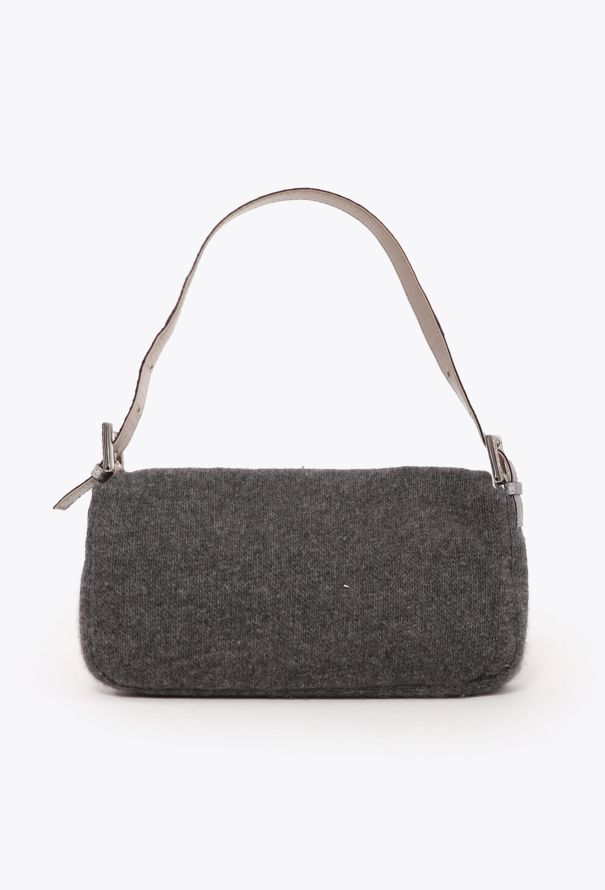 Fendi Vintage Cashmere & Lizard Baguette Bag - 5