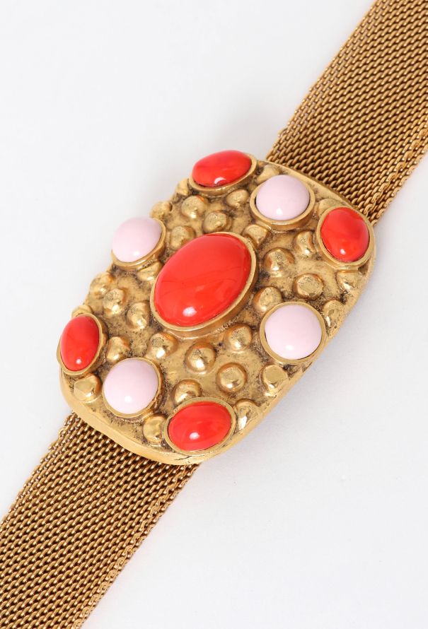 Chanel RARE 1997 Gripoix Cabochon Mesh Belt - 4 Chanel RARE 1997 Gripoix Cabochon Mesh Belt - 4