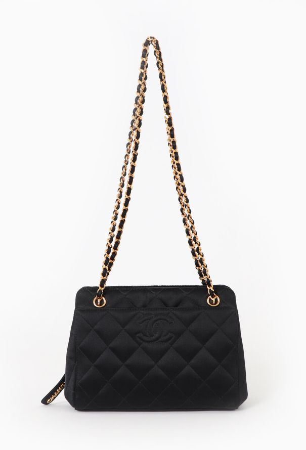 Chanel '90s Mini Satin Quilted Shoulder Bag - 1