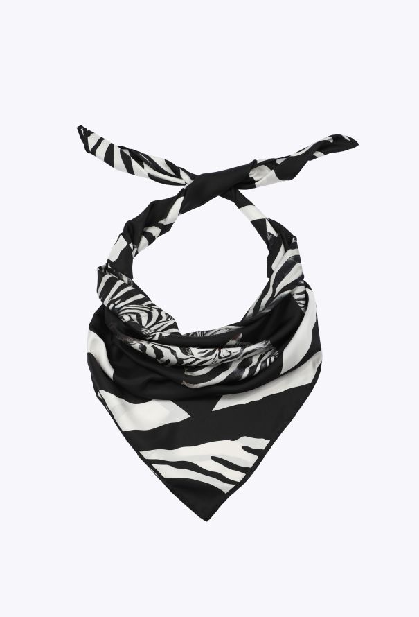 Dolce & Gabbana Zebra Print Silk Twill Scarf, 2022 - 2
