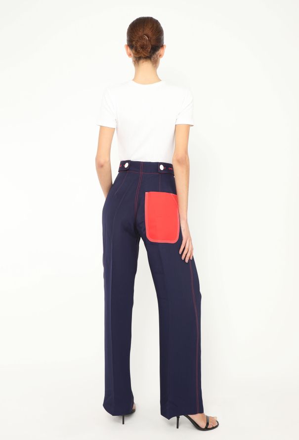 Céline S/S 2015 Contrast Stitch Trousers - 1