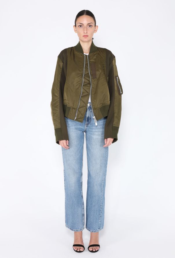 Sacai 2024 Knit Paneled Bomber Jacket - 5