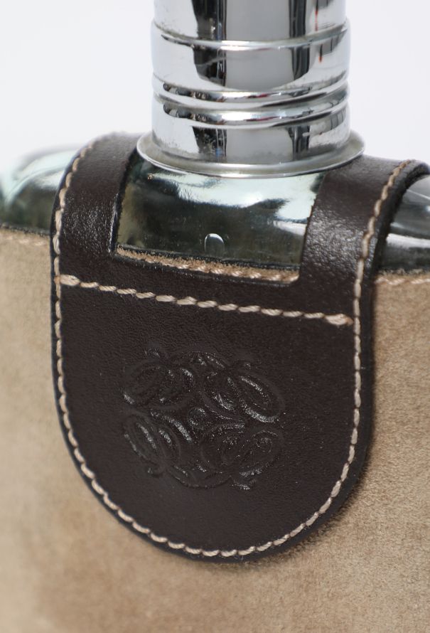 Loewe Vintage Whiskey Flask & Leather Case - 4