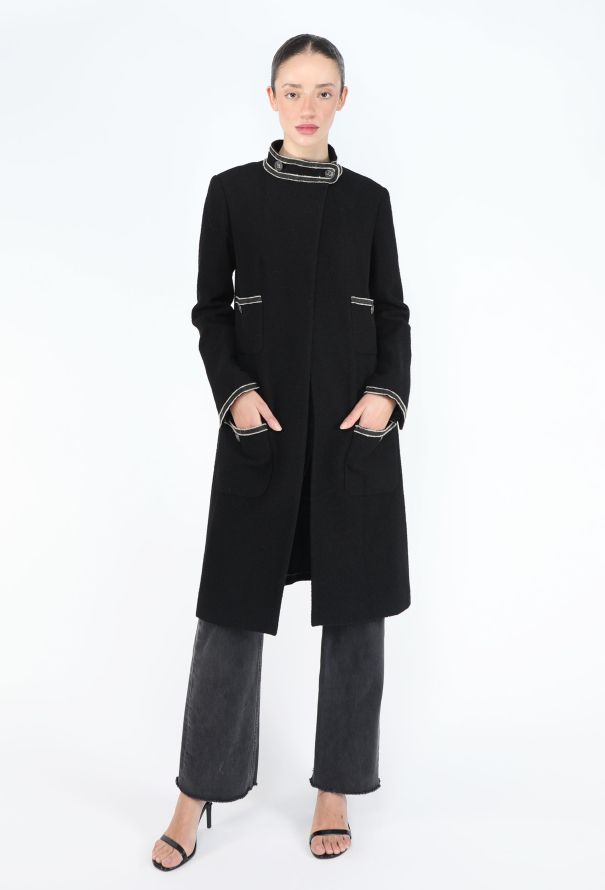 Chanel Resort 2014 Paris-Singapore Bouclé Military Coat - 1