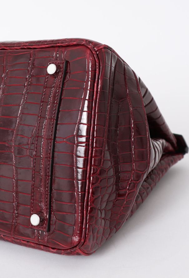 Hermès RARE 2011  Bordeaux Porosus Birkin 35 - 9 Hermès RARE 2011  Bordeaux Porosus Birkin 35 - 9
