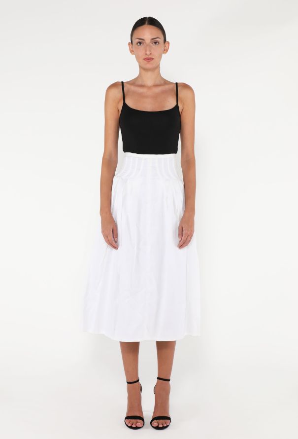Céline S/S 2017 Cotton Corset Skirt - 1