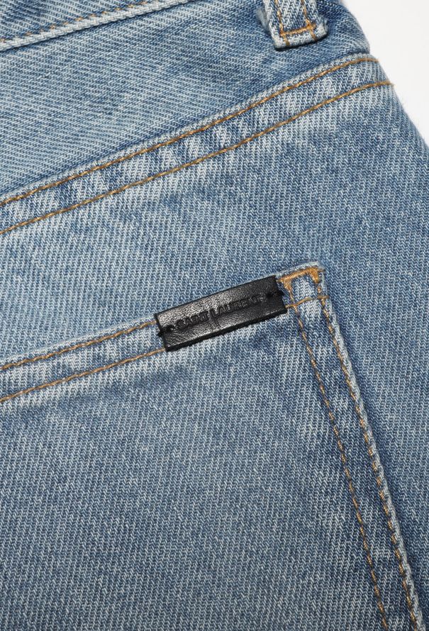 Saint Laurent Denim Stone-Washed Jeans - 5