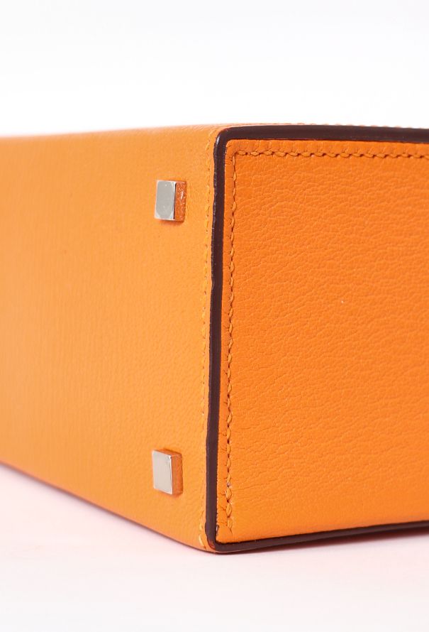 Hermès Abricot Chèvre Mysore Cinhetic Bag - 9