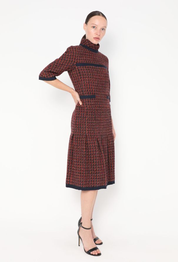 Chanel F/W 2015 Fluted Tweed Dress - 4 Chanel F/W 2015 Fluted Tweed Dress - 4