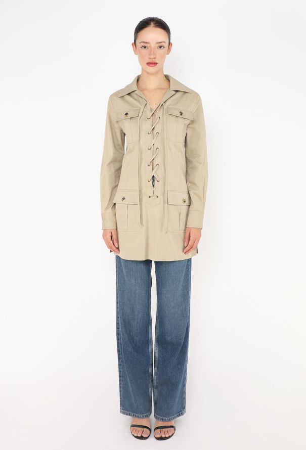 Saint Laurent Resort 2020 Saharan Lace-Up Tunic - 5