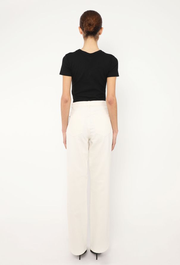 Chanel 2024 Floral Cut-Out 'CC' Jeans - 4 Chanel 2024 Floral Cut-Out 'CC' Jeans - 4