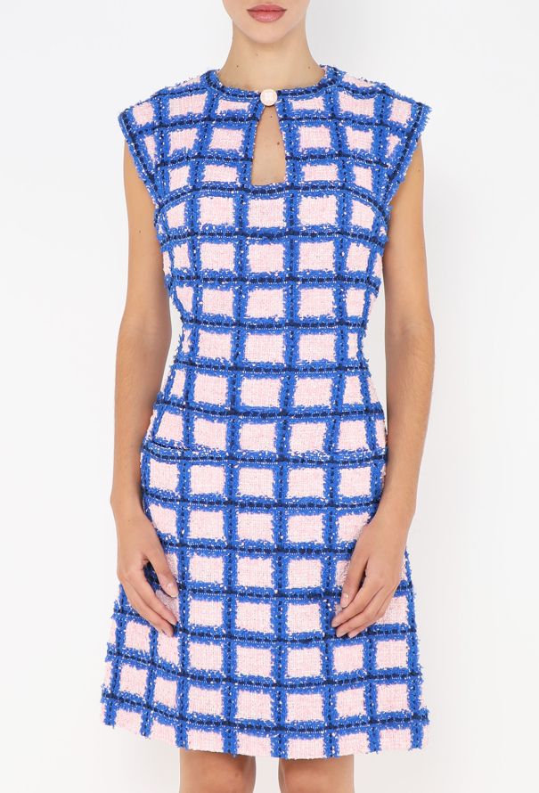 Chanel S/S 2018 Checkered Tweed Dress - 4