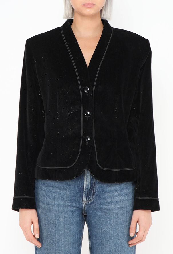 Saint Laurent Vintage Iridescent Velvet Jacket - 1 Saint Laurent Vintage Iridescent Velvet Jacket - 1