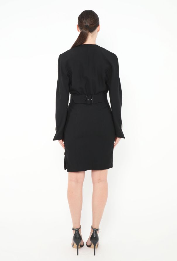 Thierry Mugler Late '80s Spearhead Belted Dress - 4