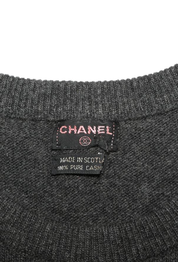 Chanel '80s Scottish Cashmere Sweater - 6