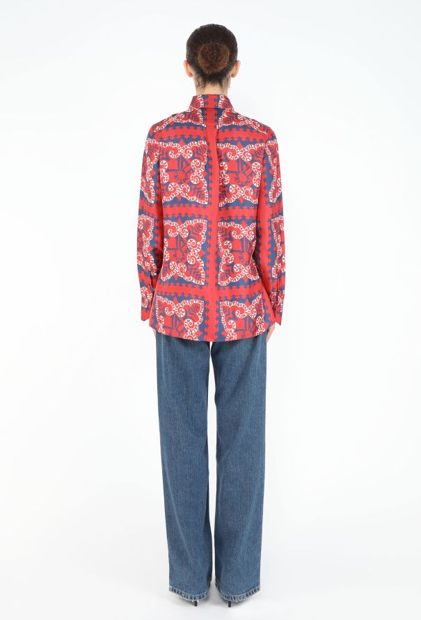 Valentino Resort 2019 Foulard Silk Blouse - 5