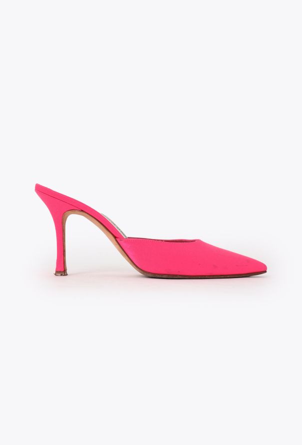 Manolo Blahnik Arriga Satin Mules - 1