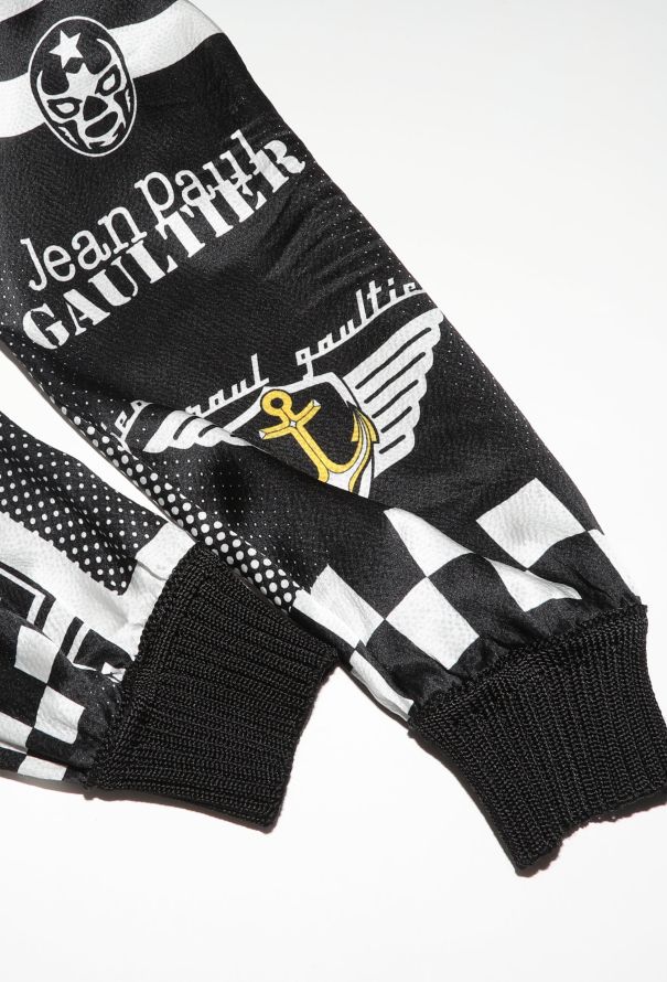 Jean Paul Gaultier Pinstripe Graphic Cuff Blazer - 7