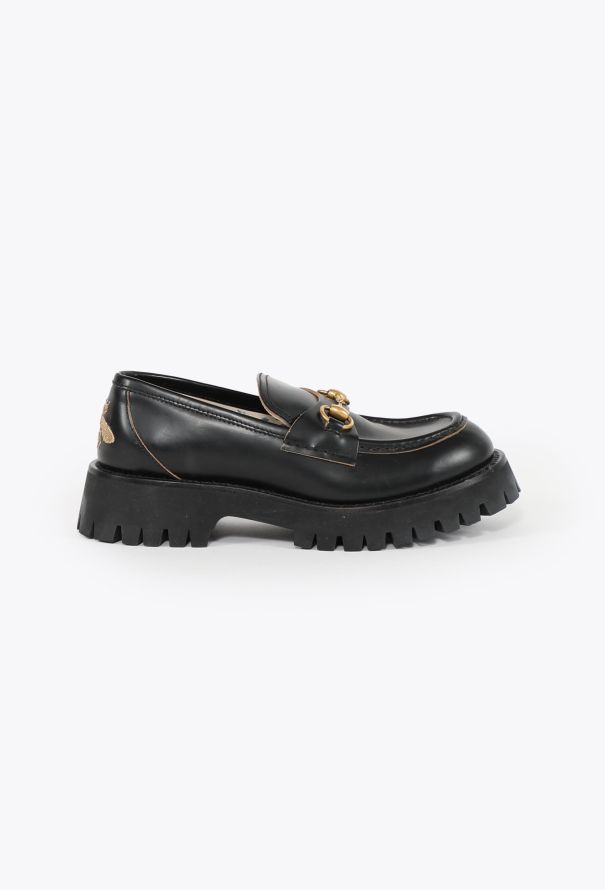 Gucci Embroidered Horsebit Platform Loafers - 1