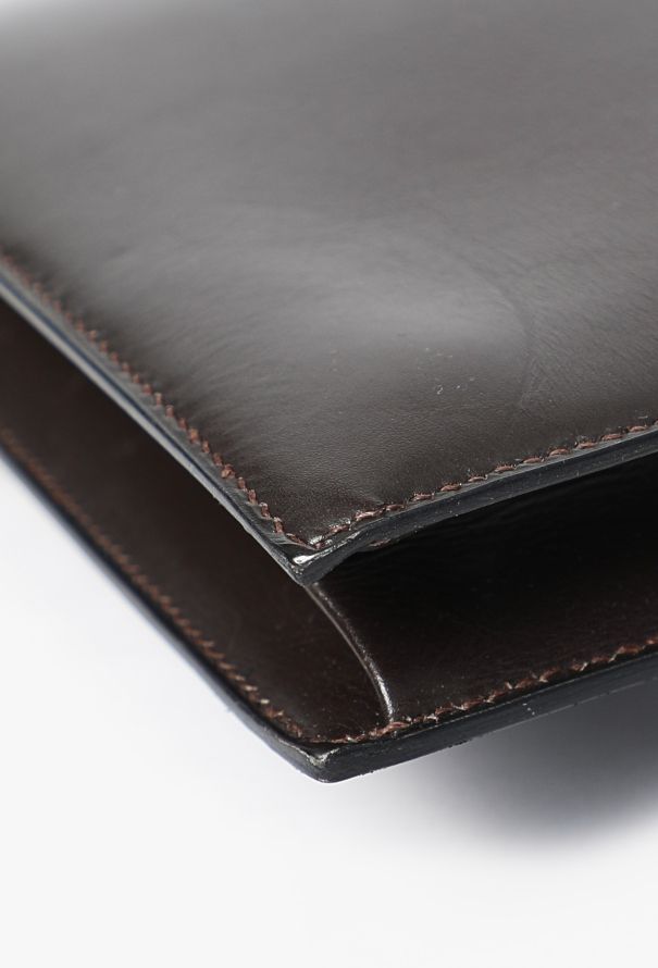 Hermès '70s Brown Box Lydie Clutch Bag - 10