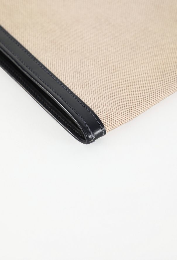 Hermès Vintage Toile H & Navy Box Jige Clutch - 10