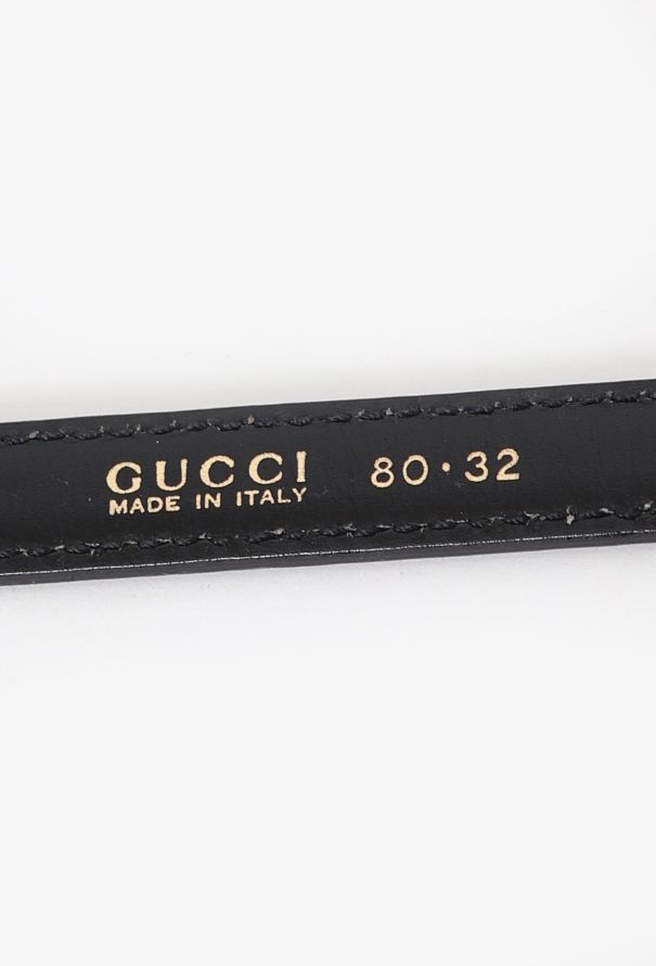 Gucci Tom Ford F/W 1995 Patent Emblem Belt - 5