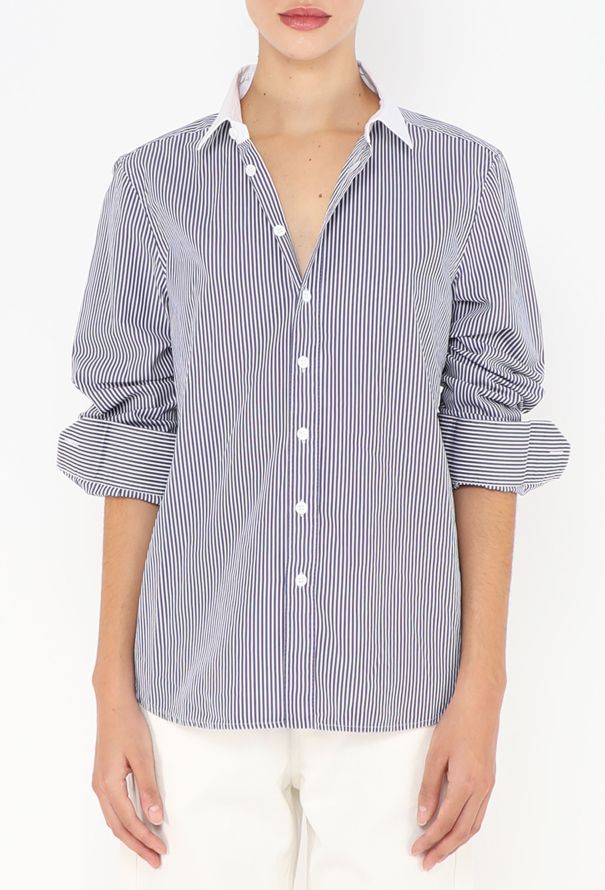 Saint Laurent Classic Bicolor Striped Shirt - 4 Saint Laurent Classic Bicolor Striped Shirt - 4
