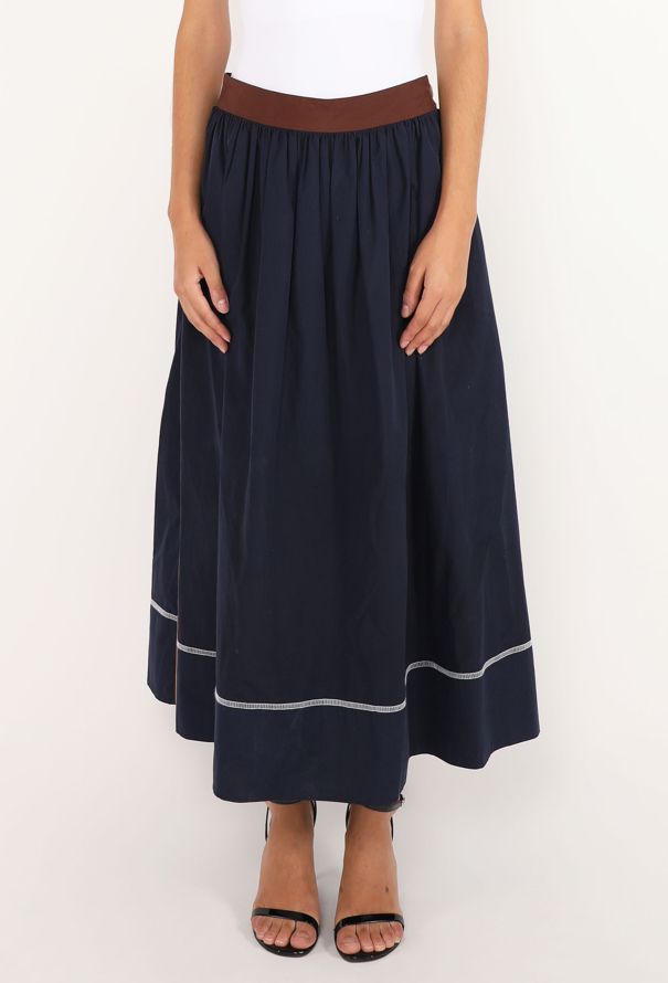 Marni Flared Cotton Belted Skirt - 5