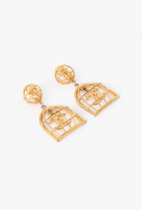 Chanel ICONIC 1993 Birdcage 'CC' Clip Earrings - 3 Chanel ICONIC 1993 Birdcage 'CC' Clip Earrings - 3