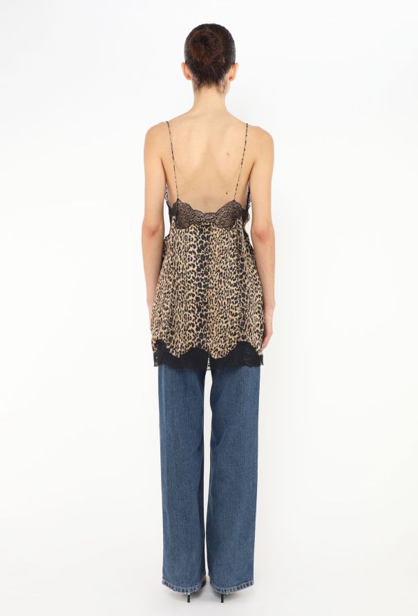 Saint Laurent Resort 2021 Leopard Lace Camisole - 6