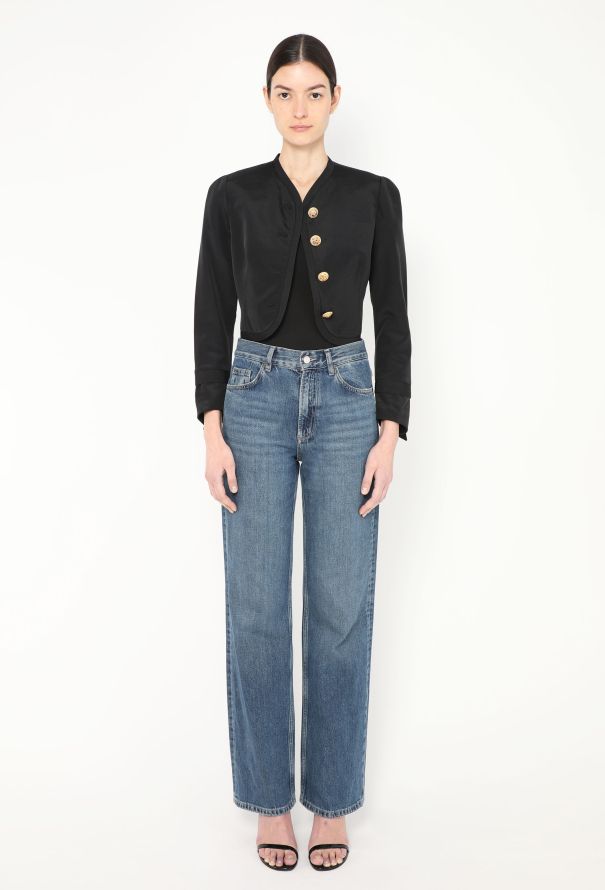 Early '90s Cropped Gabardine Jacket - Gianni Versace Early '90s Cropped Gabardine Jacket - Gianni Versace