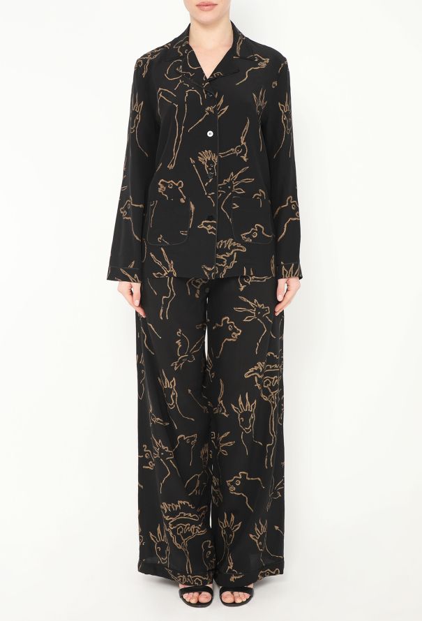 Valentino S/S 2016 Silk Pajama Set - 3