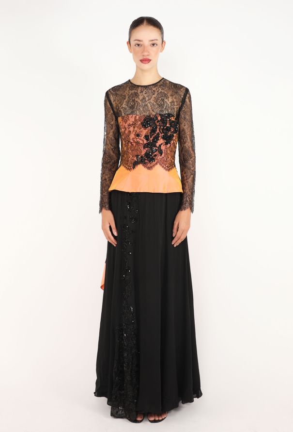 Christian Lacroix Couture Chantilly Embellished Gown, 1995 - 1
