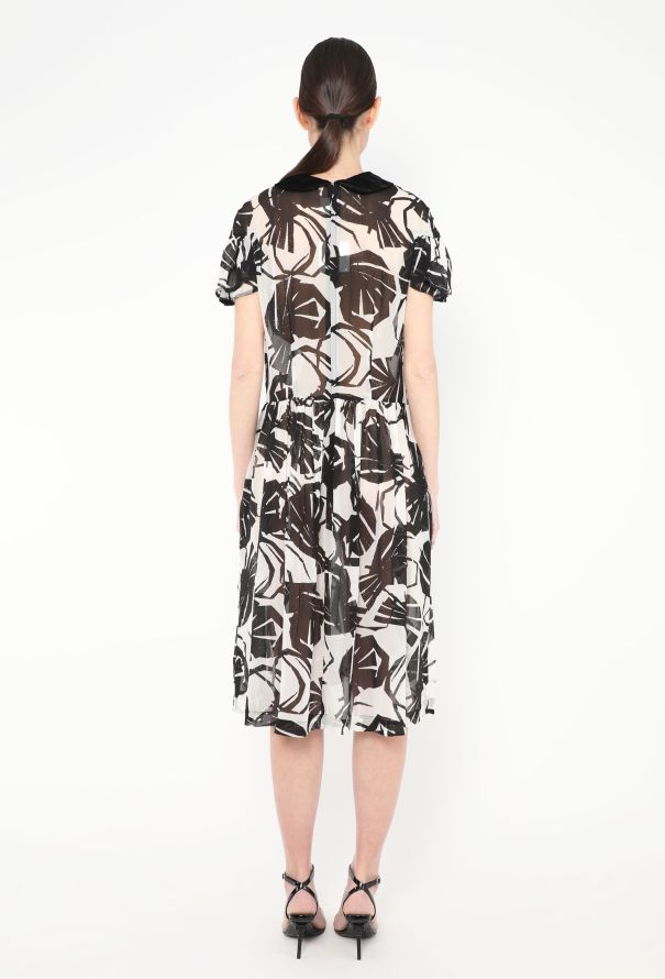 Comme des Garçons Printed Claudine Voile Dress - 4