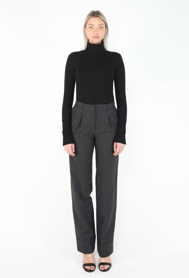 Chanel Anthracite Felted Trousers - 2