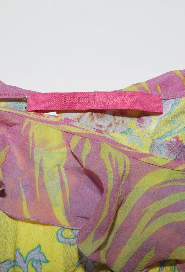 Emanuel Ungaro '90s Abstract Silk Blouse - 6