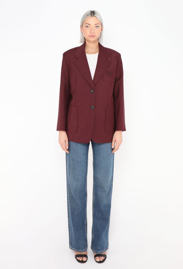Miu Miu S/S 2024 Logo Tailored Blazer - 2