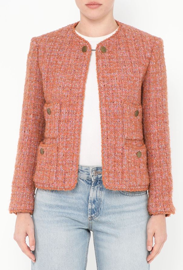 Chanel 1997 Gilded 'CC' Bouclé Jacket - 1