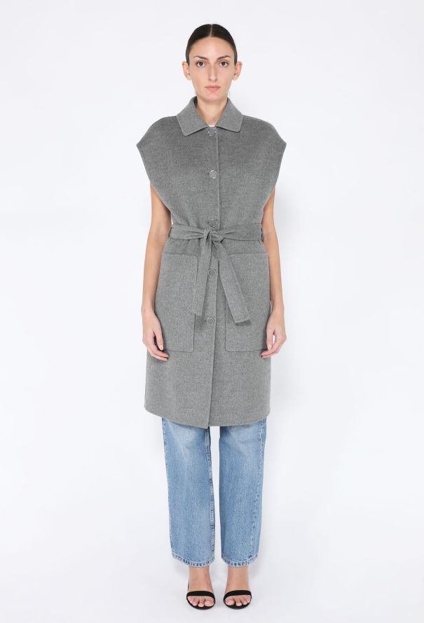 Hermès 2024 Belted Cashmere Long Vest - 1