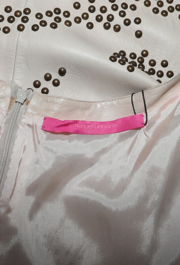 Emanuel Ungaro S/S 2001 Studded Lambskin Halter Dress - 7