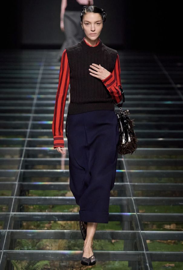 Prada F/W 2024 Striped Piqué Top - 2