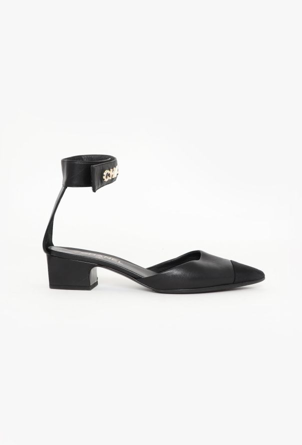 Chanel 2020 d’Orsay Logo Strap Sandals - 1