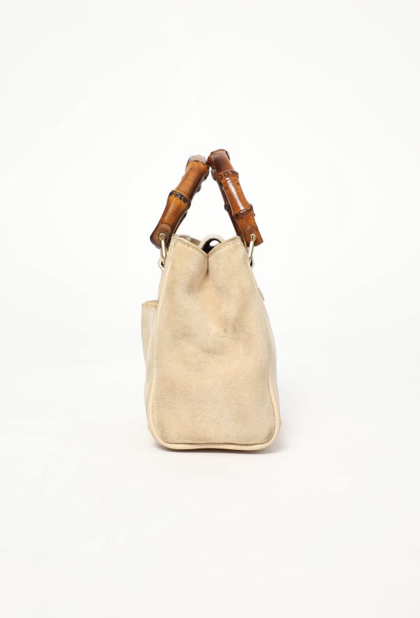 Gucci Vintage Suede Bamboo Mini Bag - 5 Gucci Vintage Suede Bamboo Mini Bag - 5