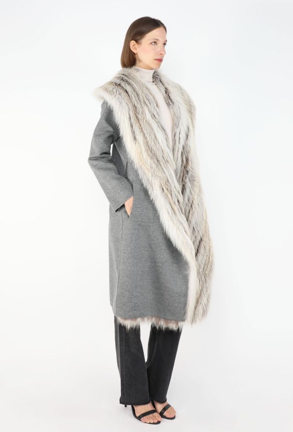 The Row Ombré Fox Fur Belted Coat - 5