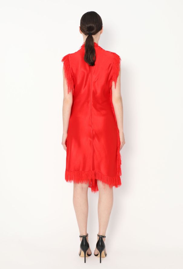 Phoebe Philo A1 Edit Sateen Fringe Dress, 2023 - 5