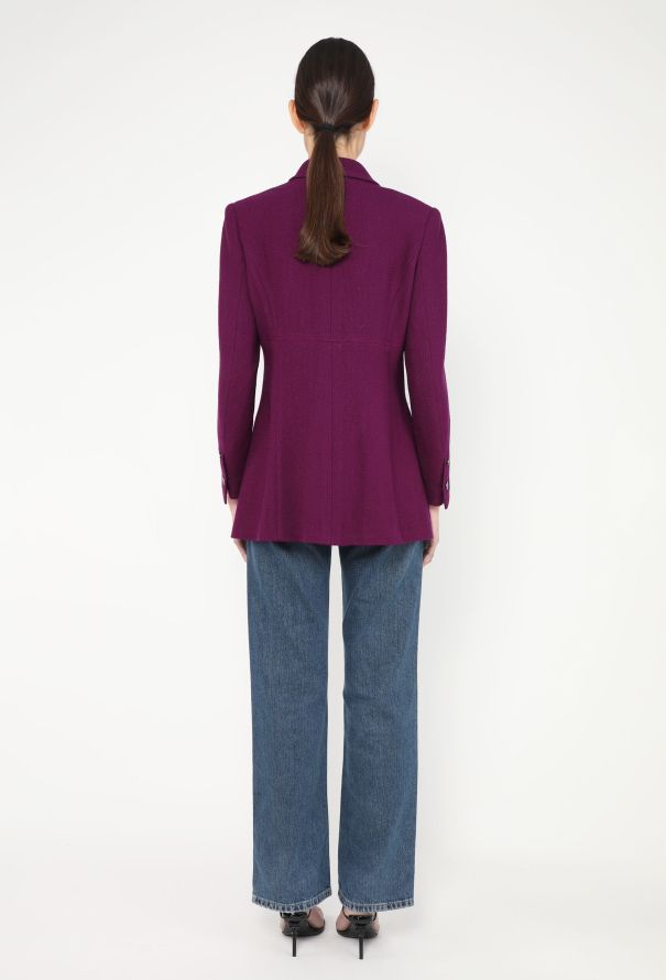 Chanel 1997 Notched Tweed Jacket - 4 Chanel 1997 Notched Tweed Jacket - 4